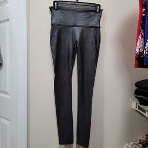 Spanx Black Liquid Faux Leather Leggings